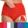 Womens Cotton Secret Pocket High Rise Briefs